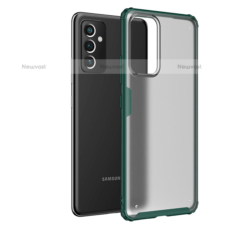 Silicone Transparent Frame Case Cover for Samsung Galaxy Quantum2 5G Green