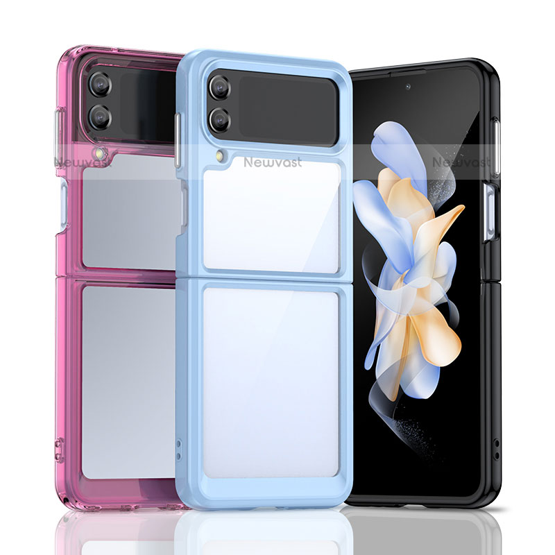 Silicone Transparent Frame Case Cover for Samsung Galaxy Z Flip3 5G