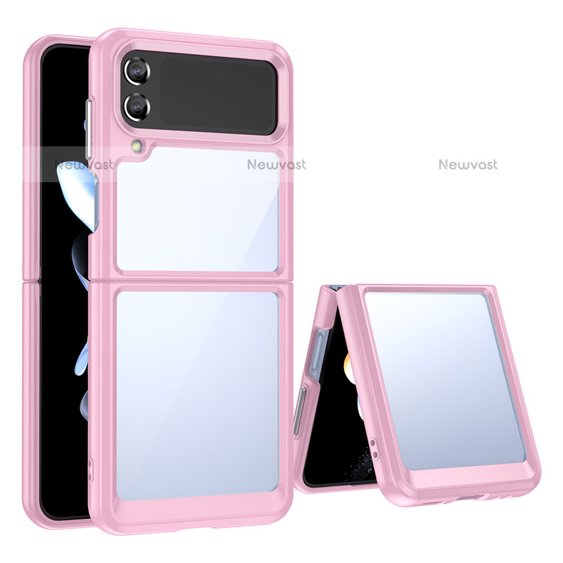 Silicone Transparent Frame Case Cover for Samsung Galaxy Z Flip3 5G