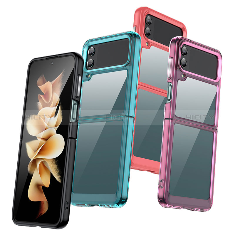 Silicone Transparent Frame Case Cover for Samsung Galaxy Z Flip4 5G