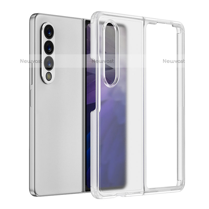 Silicone Transparent Frame Case Cover for Samsung Galaxy Z Fold3 5G