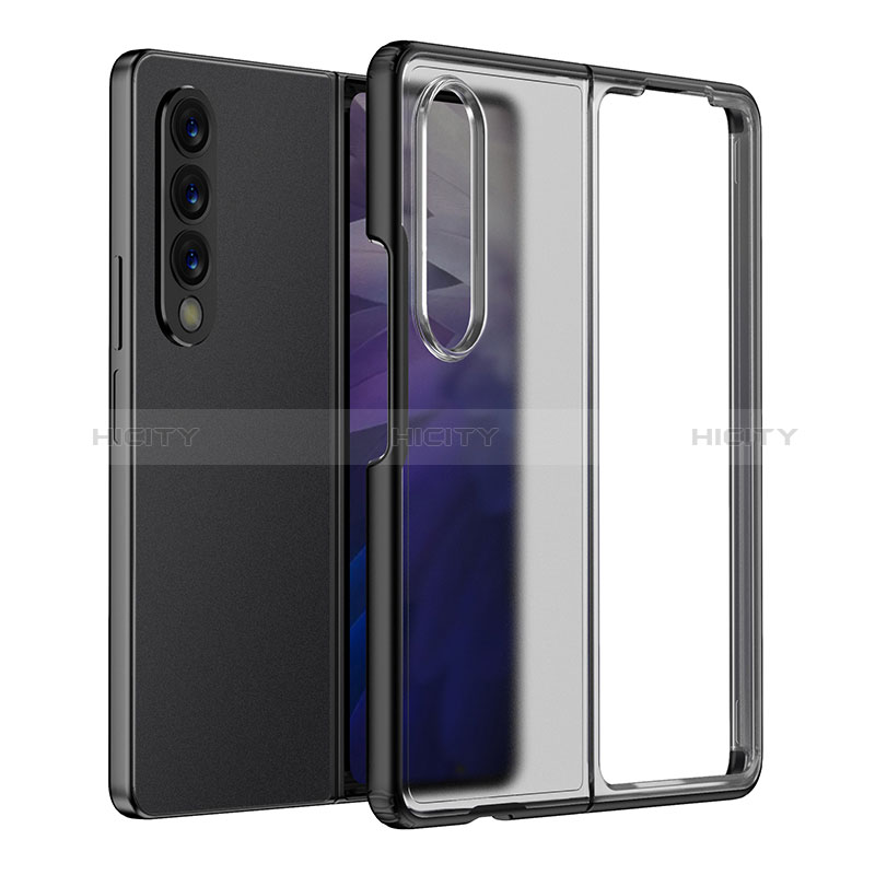 Silicone Transparent Frame Case Cover for Samsung Galaxy Z Fold4 5G Black