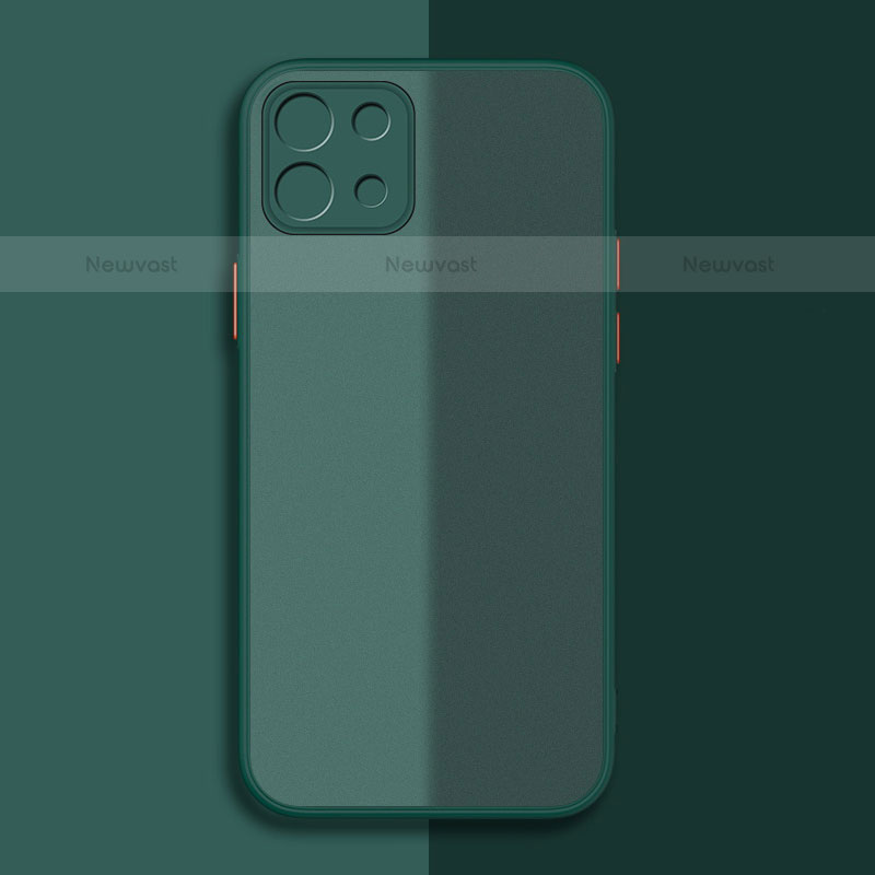 Silicone Transparent Frame Case Cover for Xiaomi Mi 11 Lite 4G Green