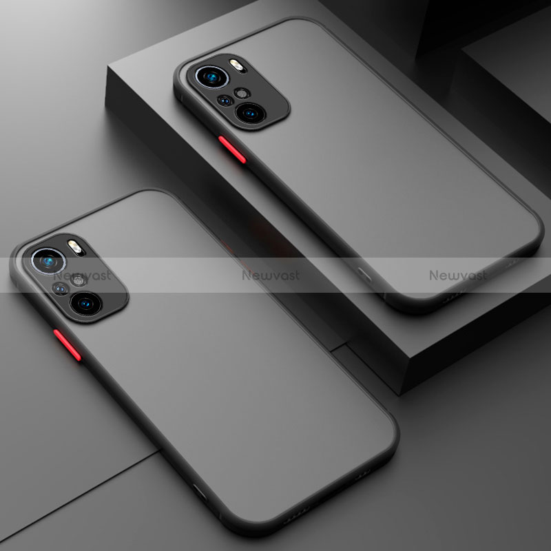 Silicone Transparent Frame Case Cover for Xiaomi Poco F3 5G Black