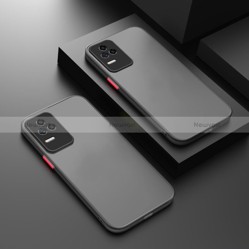 Silicone Transparent Frame Case Cover for Xiaomi Poco F4 5G Black