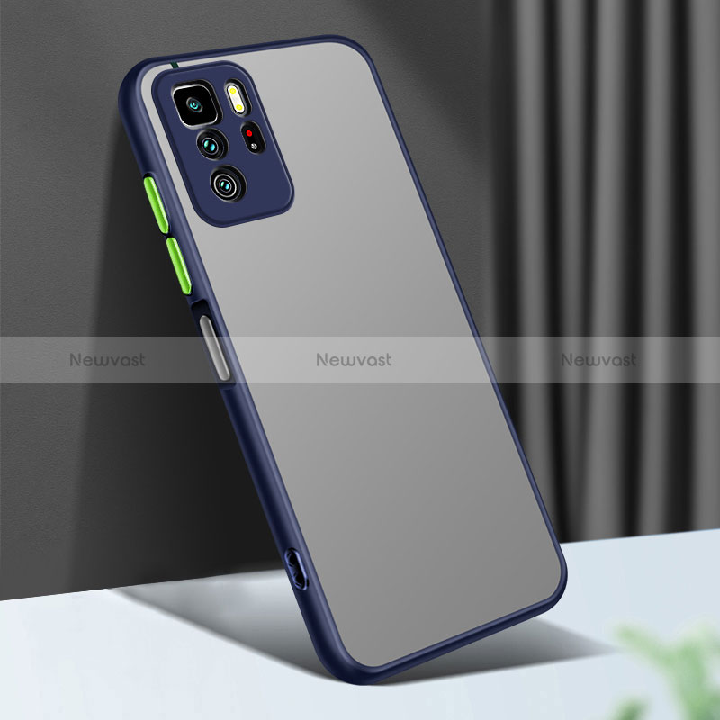 Silicone Transparent Frame Case Cover for Xiaomi Poco X3 GT 5G Blue