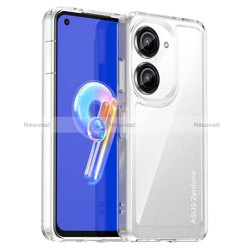 Silicone Transparent Frame Case Cover J01S for Asus Zenfone 9