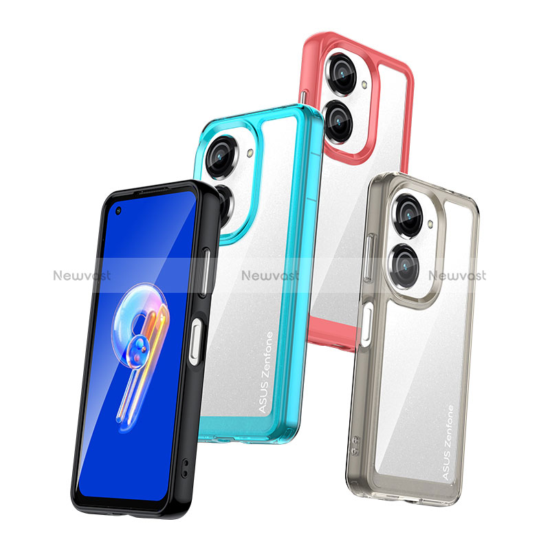 Silicone Transparent Frame Case Cover J01S for Asus Zenfone 9