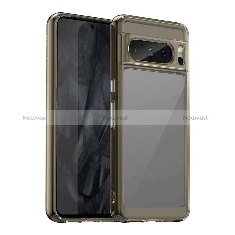 Silicone Transparent Frame Case Cover J01S for Google Pixel 8 Pro 5G