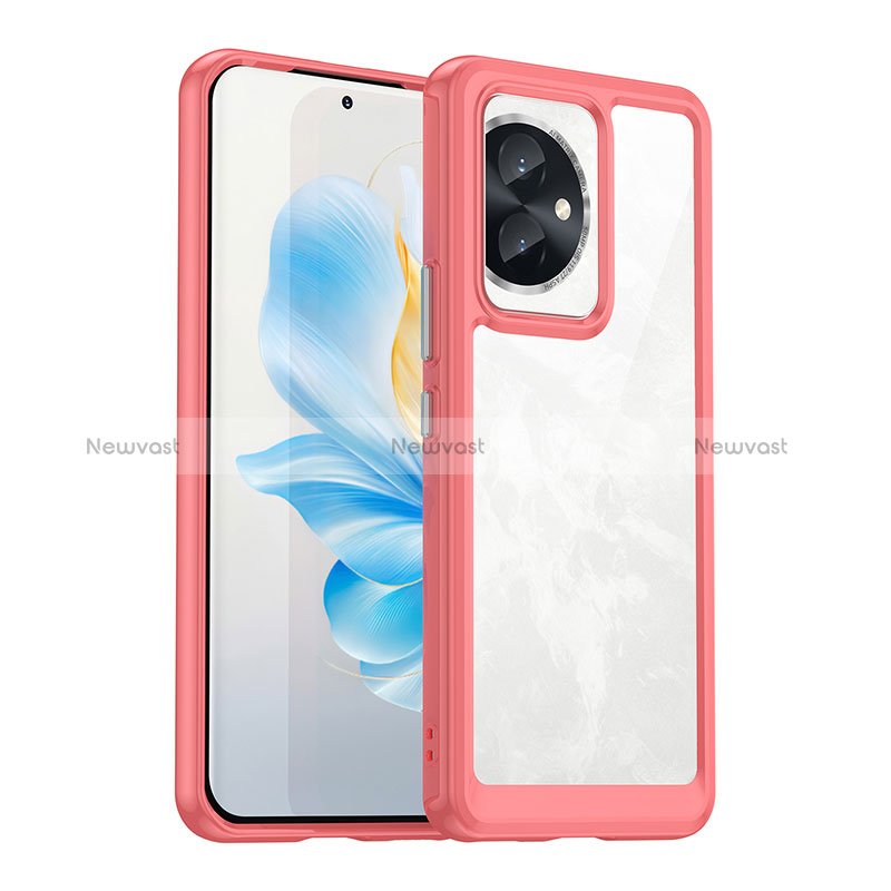 Silicone Transparent Frame Case Cover J01S for Huawei Honor 100 5G