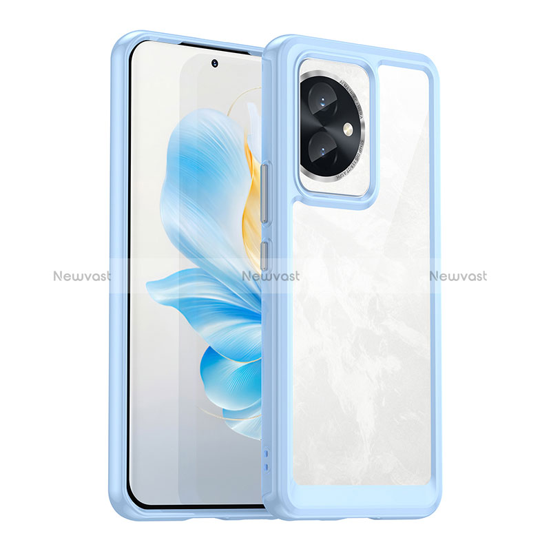 Silicone Transparent Frame Case Cover J01S for Huawei Honor 100 5G