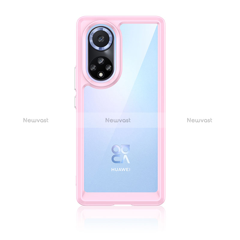 Silicone Transparent Frame Case Cover J01S for Huawei Honor 50 5G