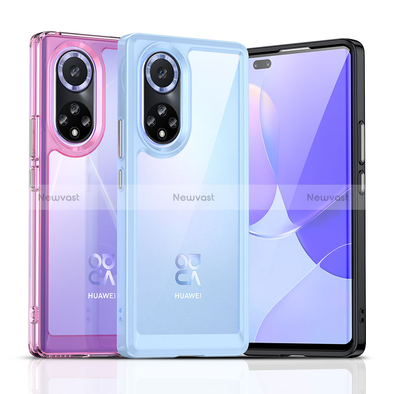 Silicone Transparent Frame Case Cover J01S for Huawei Honor 50 Pro 5G