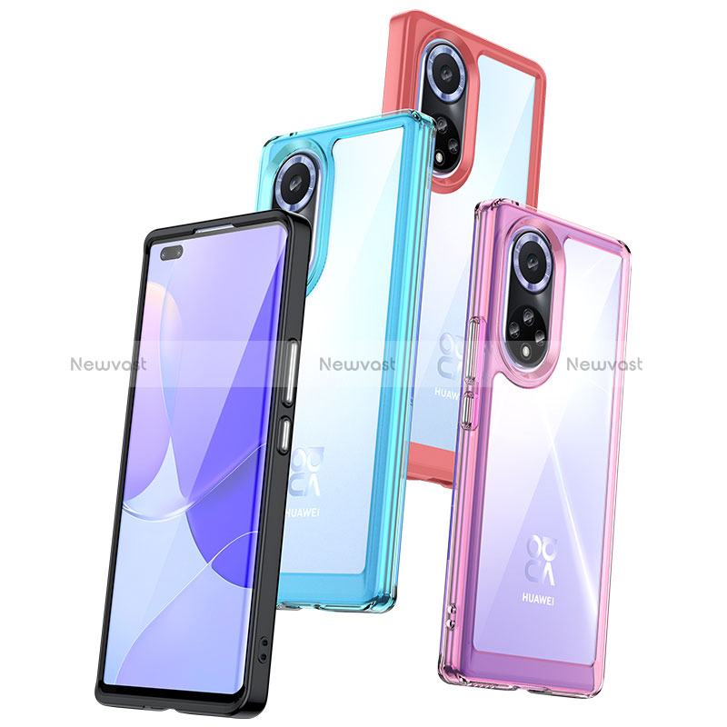 Silicone Transparent Frame Case Cover J01S for Huawei Honor 50 Pro 5G