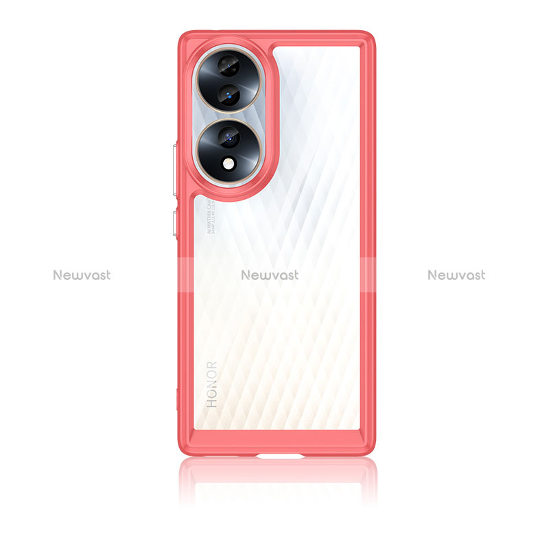 Silicone Transparent Frame Case Cover J01S for Huawei Honor 70 5G