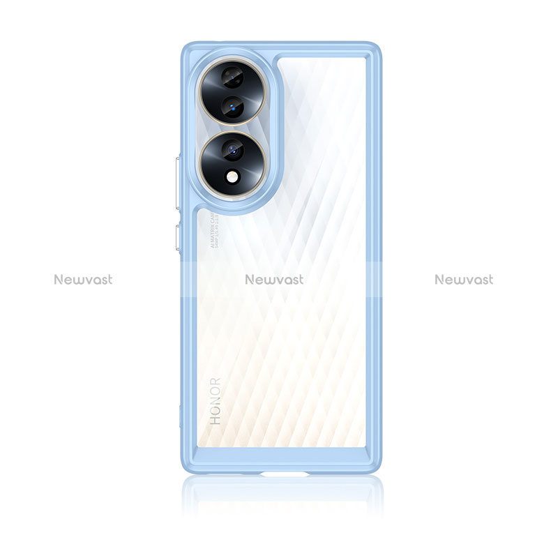 Silicone Transparent Frame Case Cover J01S for Huawei Honor 70 5G