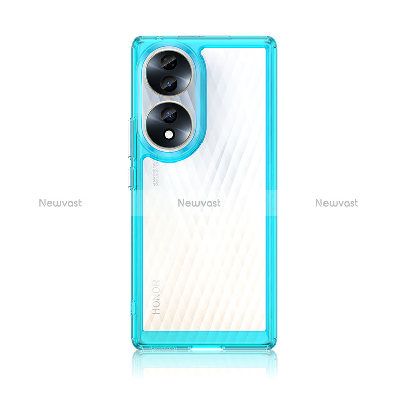 Silicone Transparent Frame Case Cover J01S for Huawei Honor 70 5G