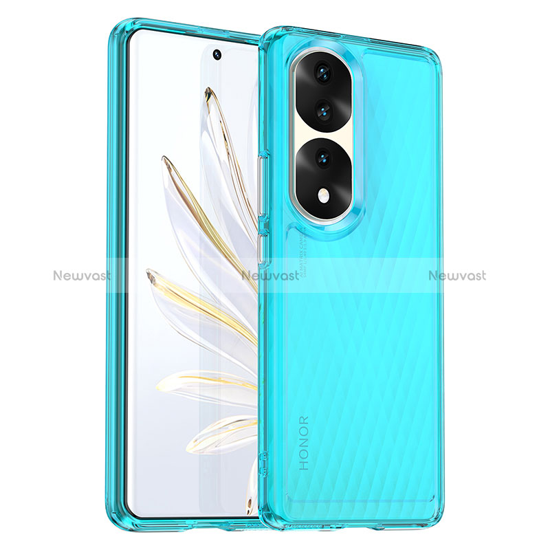 Silicone Transparent Frame Case Cover J01S for Huawei Honor 70 Pro 5G