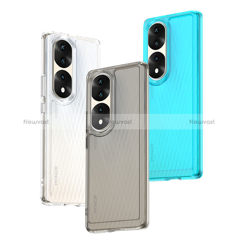 Silicone Transparent Frame Case Cover J01S for Huawei Honor 70 Pro 5G