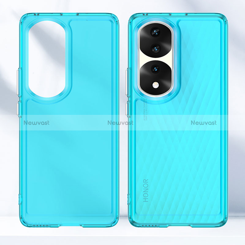 Silicone Transparent Frame Case Cover J01S for Huawei Honor 70 Pro 5G