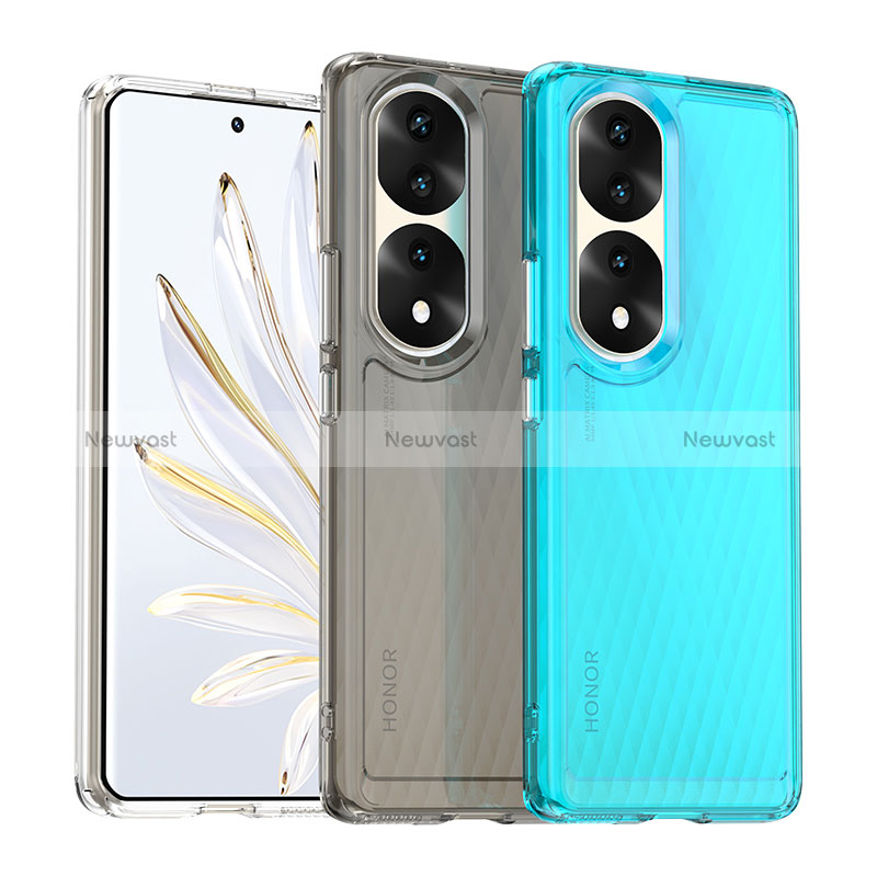 Silicone Transparent Frame Case Cover J01S for Huawei Honor 70 Pro+ Plus 5G