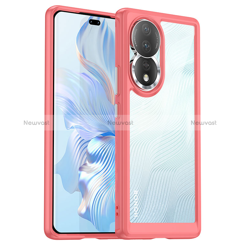 Silicone Transparent Frame Case Cover J01S for Huawei Honor 80 5G