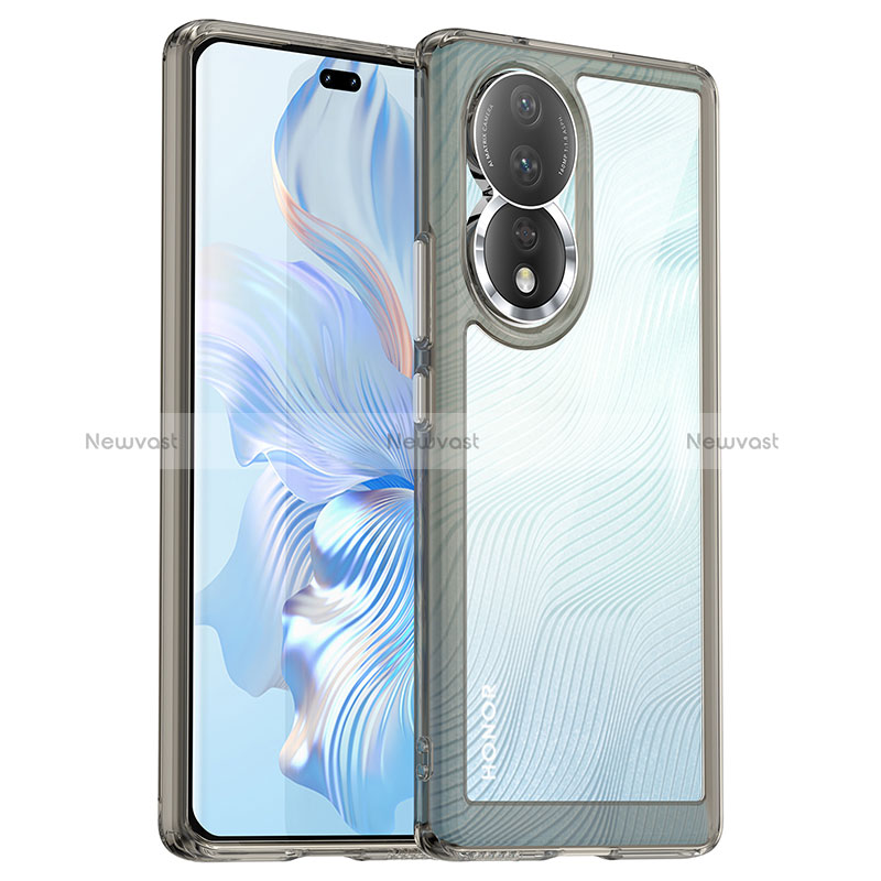 Silicone Transparent Frame Case Cover J01S for Huawei Honor 80 5G