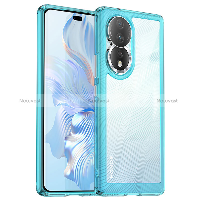 Silicone Transparent Frame Case Cover J01S for Huawei Honor 80 5G