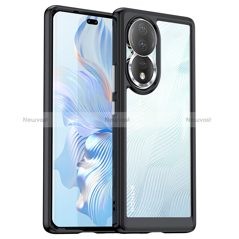 Silicone Transparent Frame Case Cover J01S for Huawei Honor 80 5G