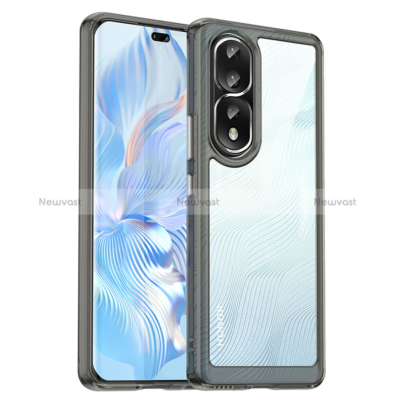 Silicone Transparent Frame Case Cover J01S for Huawei Honor 80 Pro 5G