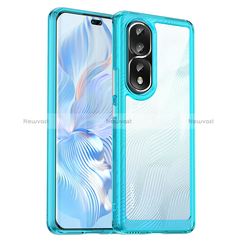 Silicone Transparent Frame Case Cover J01S for Huawei Honor 80 Pro 5G