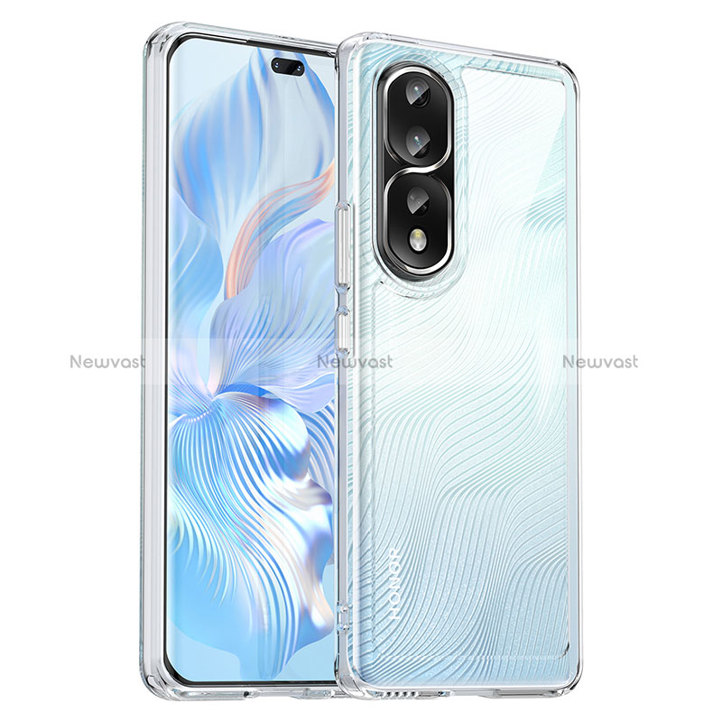 Silicone Transparent Frame Case Cover J01S for Huawei Honor 80 Pro 5G