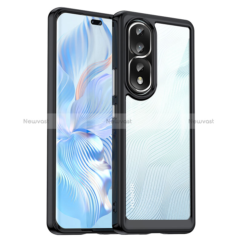 Silicone Transparent Frame Case Cover J01S for Huawei Honor 80 Pro 5G