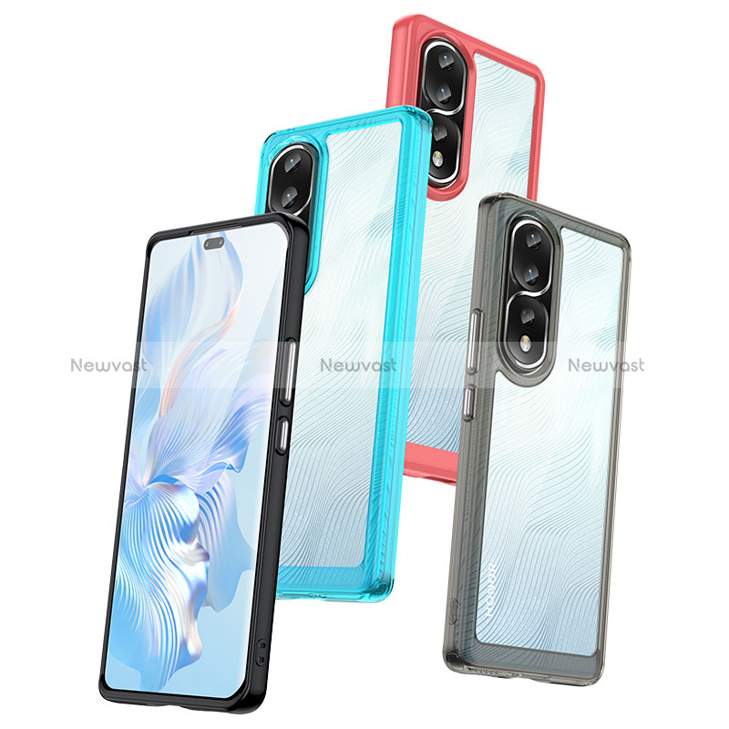 Silicone Transparent Frame Case Cover J01S for Huawei Honor 80 Pro 5G