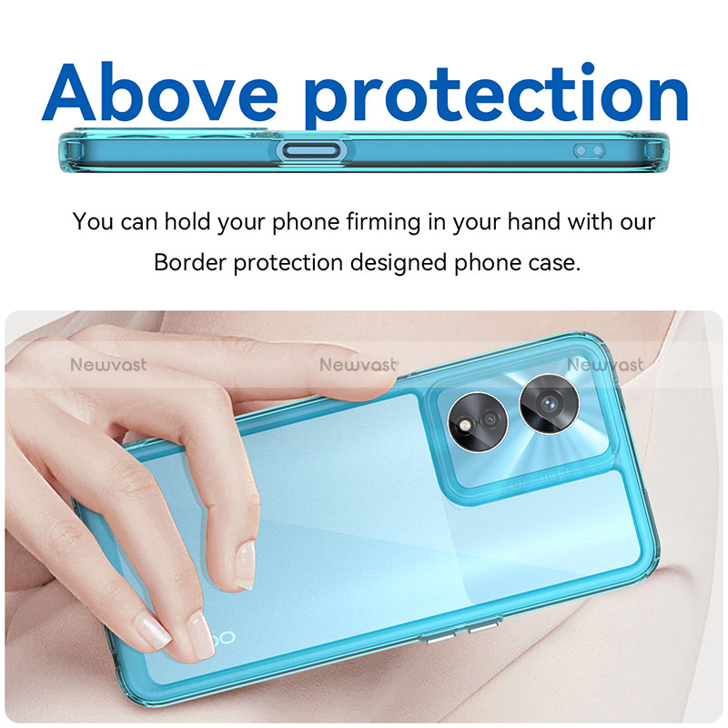 Silicone Transparent Frame Case Cover J01S for Huawei Honor X5 Plus