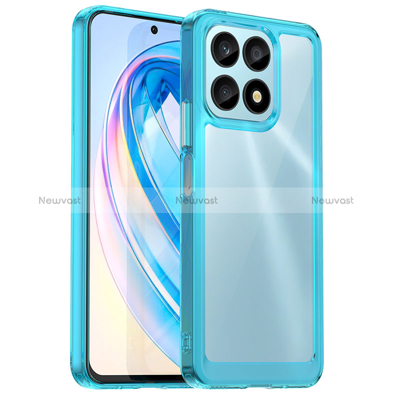 Silicone Transparent Frame Case Cover J01S for Huawei Honor X8a 4G