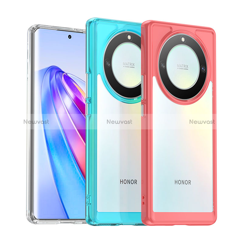 Silicone Transparent Frame Case Cover J01S for Huawei Honor X9a 5G