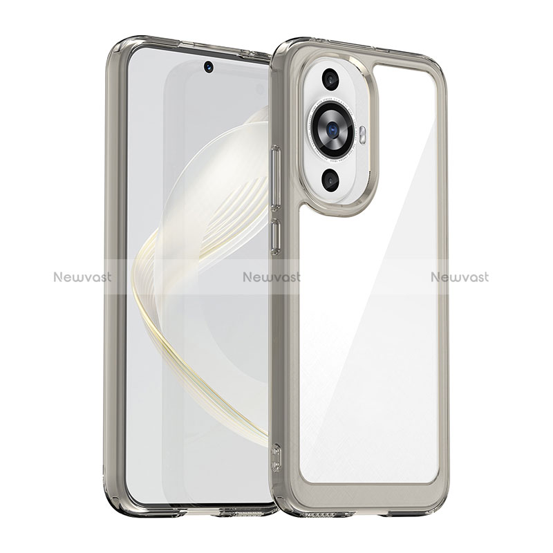 Silicone Transparent Frame Case Cover J01S for Huawei Nova 11