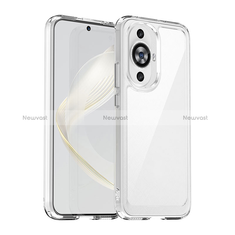 Silicone Transparent Frame Case Cover J01S for Huawei Nova 11