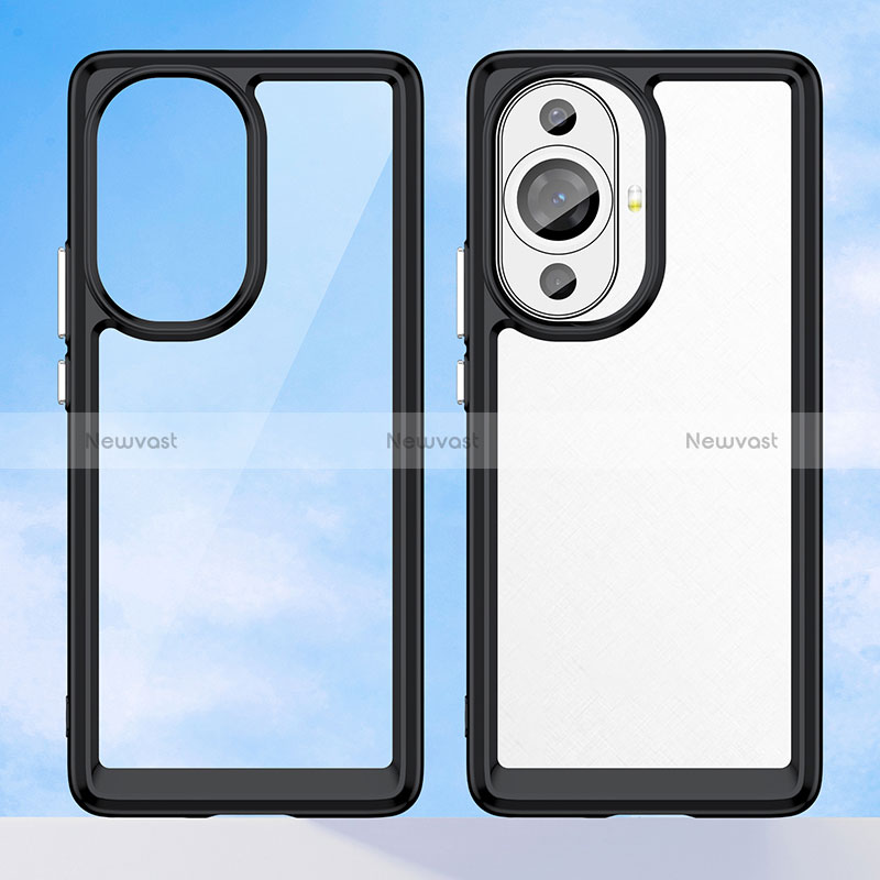 Silicone Transparent Frame Case Cover J01S for Huawei Nova 11 Pro