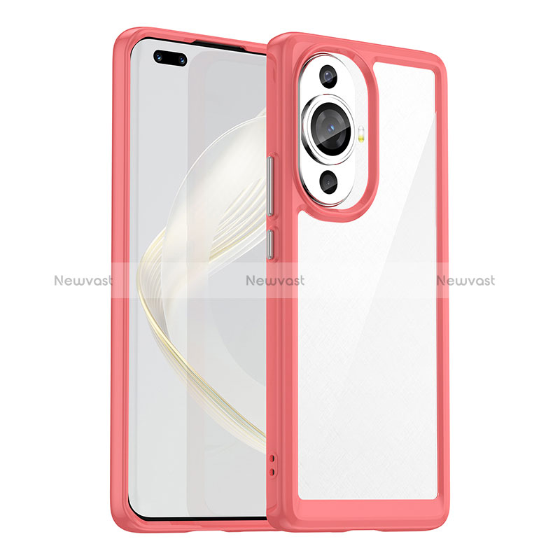 Silicone Transparent Frame Case Cover J01S for Huawei Nova 11 Pro