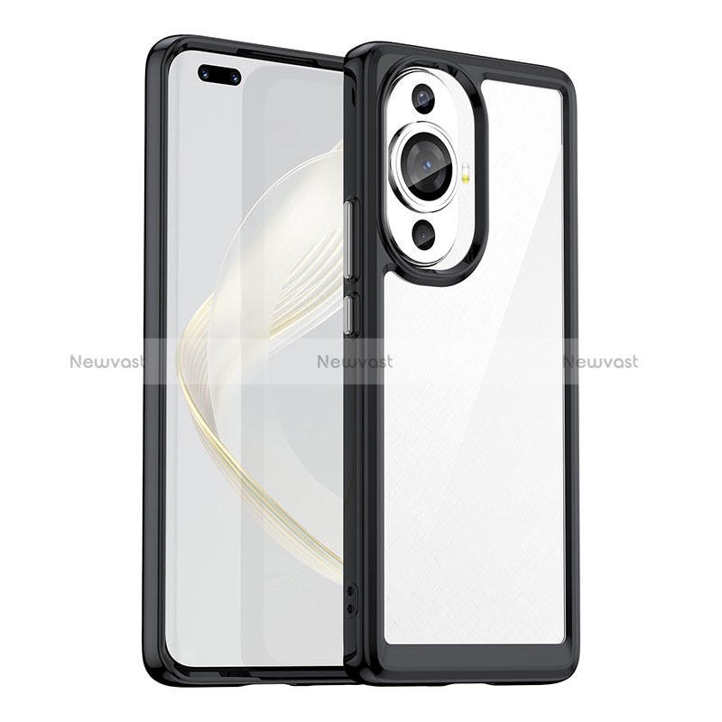 Silicone Transparent Frame Case Cover J01S for Huawei Nova 11 Pro