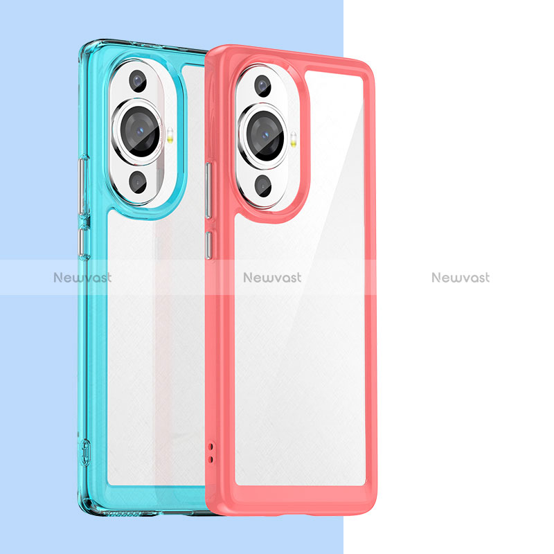 Silicone Transparent Frame Case Cover J01S for Huawei Nova 11 Pro