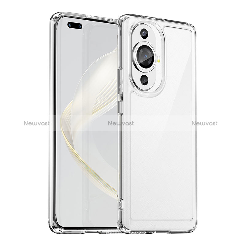 Silicone Transparent Frame Case Cover J01S for Huawei Nova 11 Ultra Clear