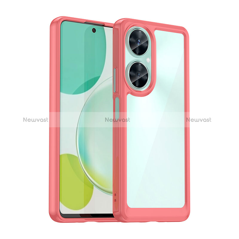 Silicone Transparent Frame Case Cover J01S for Huawei Nova 11i