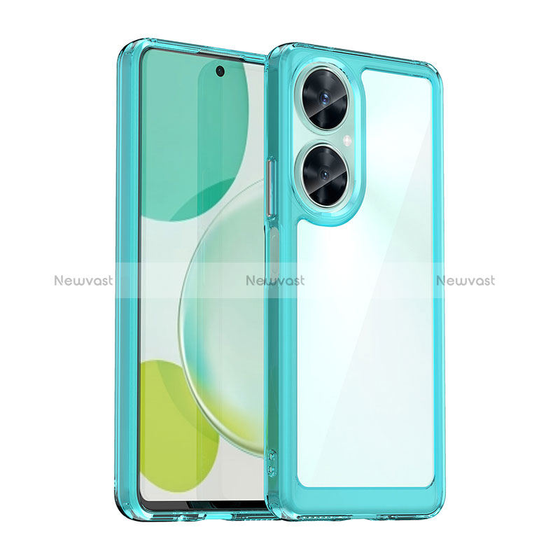 Silicone Transparent Frame Case Cover J01S for Huawei Nova 11i