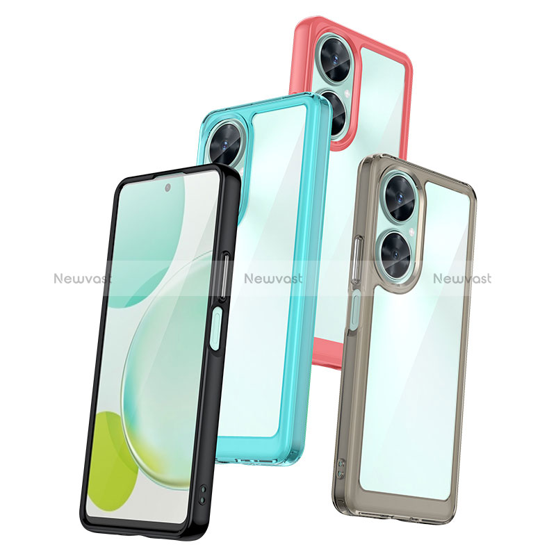 Silicone Transparent Frame Case Cover J01S for Huawei Nova 11i