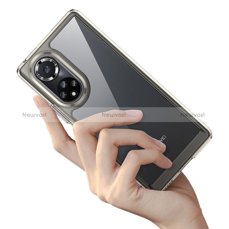 Silicone Transparent Frame Case Cover J01S for Huawei Nova 9 Pro