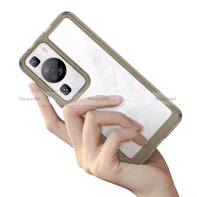 Silicone Transparent Frame Case Cover J01S for Huawei P60