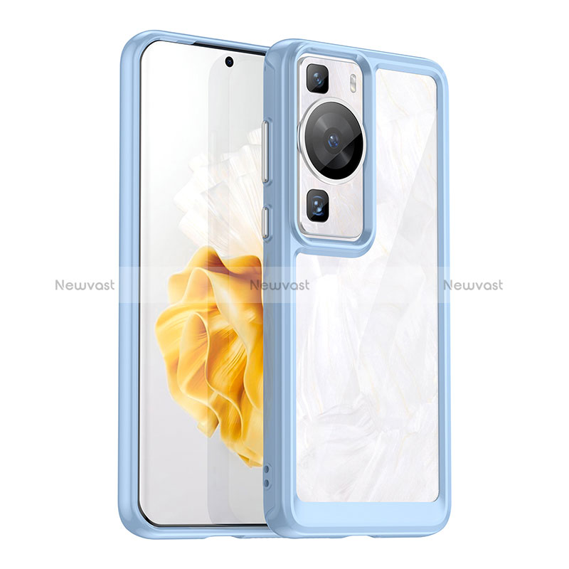 Silicone Transparent Frame Case Cover J01S for Huawei P60